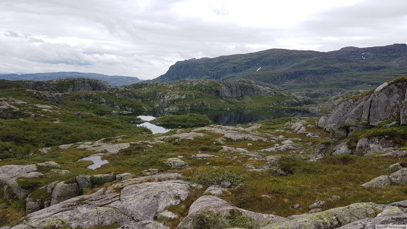 Tilbake mot Dørlevatn, men her går jeg til høyre/sørvestsiden.