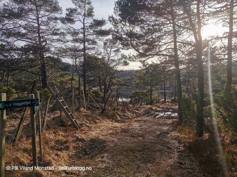 Skiltet hele veien, og god sti å følge til Hegglifjellet.