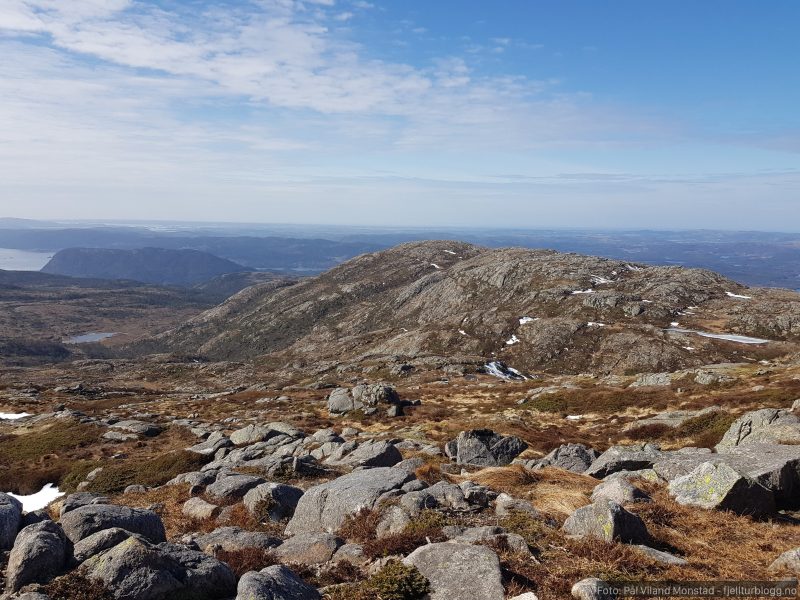 Utsikt mot Gråfjellet hvor jeg legger returen