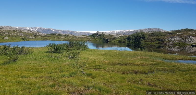 Folgefonna ligger hvit og fin i nord.