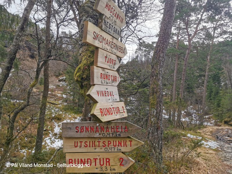 Godt merket. Her tar jeg til høyre mot Sønnanåheia.