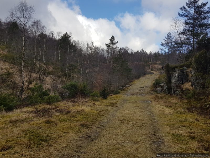 Fortsatt god vei å gå på. Slak stigning hele veien