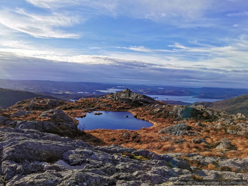 Utsikt vestover mot Ålfjorden og Vikebygd.